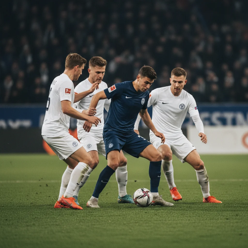 Momentum-Wetten – Fußballspieler beim intensiven Pressing